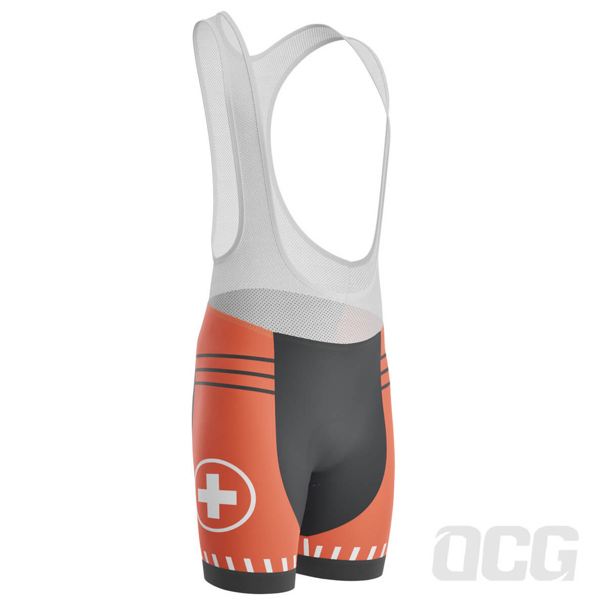 Men's Swiss Alps Switzerland National Flag Gel Padded Cycling Bib