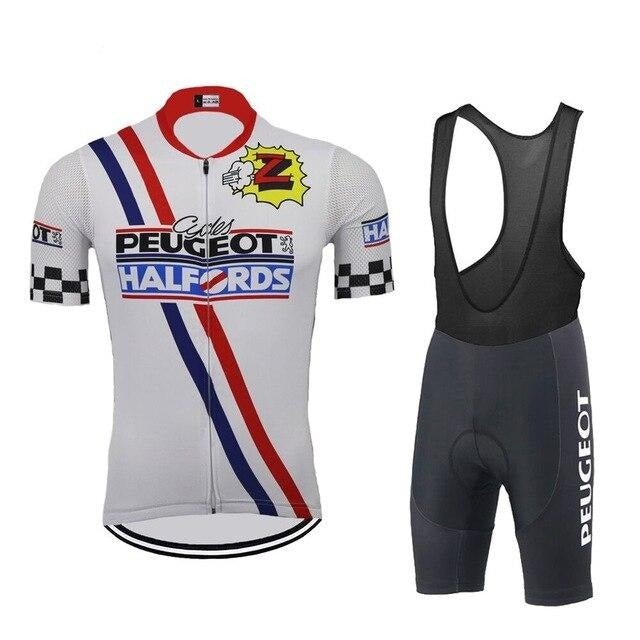 Team Z Peugeot Halfords Retro Cycling Jersey Set