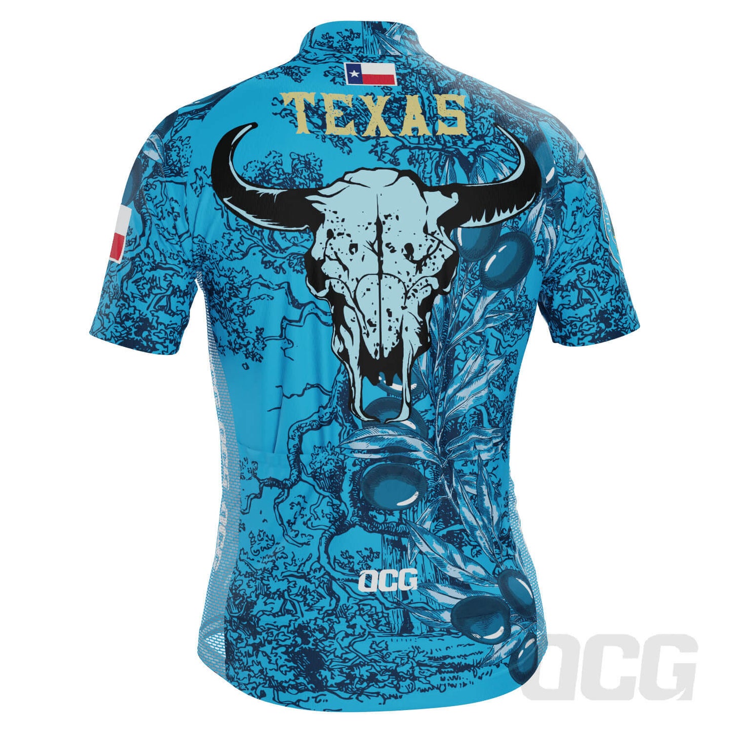 Men's Texas Longhorn US State Icon Short Sleeve Cycling Jersey