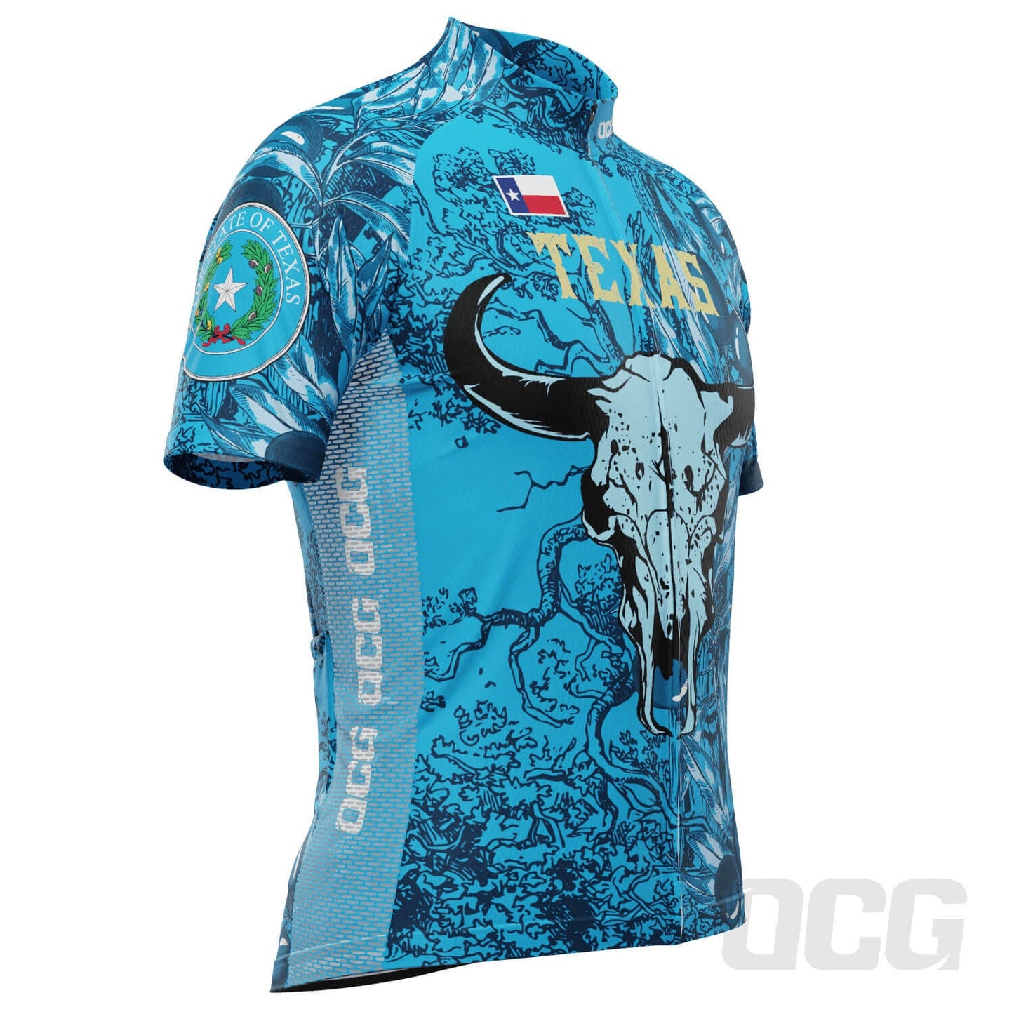 Men's Texas Longhorn US State Icon Short Sleeve Cycling Jersey