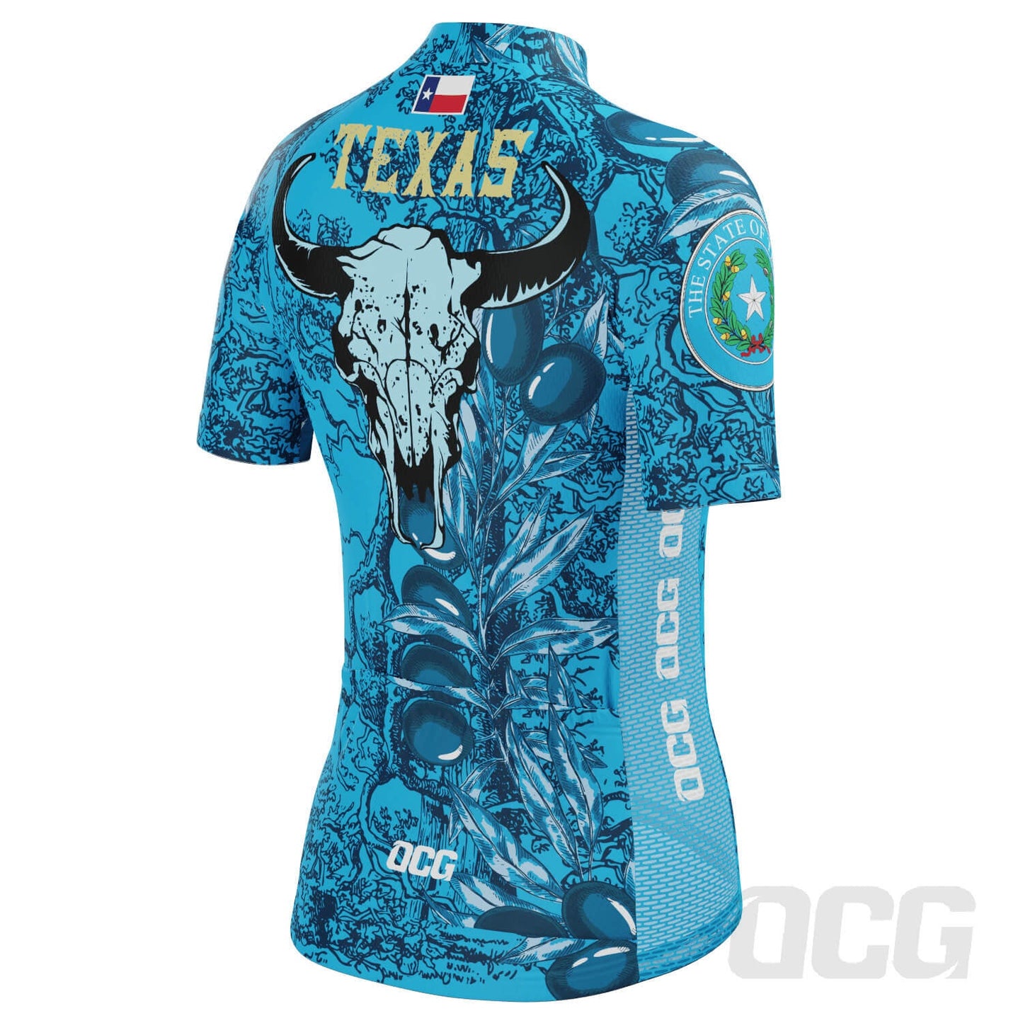 Women's Texas Longhorn US State Icon Short Sleeve Cycling Jersey