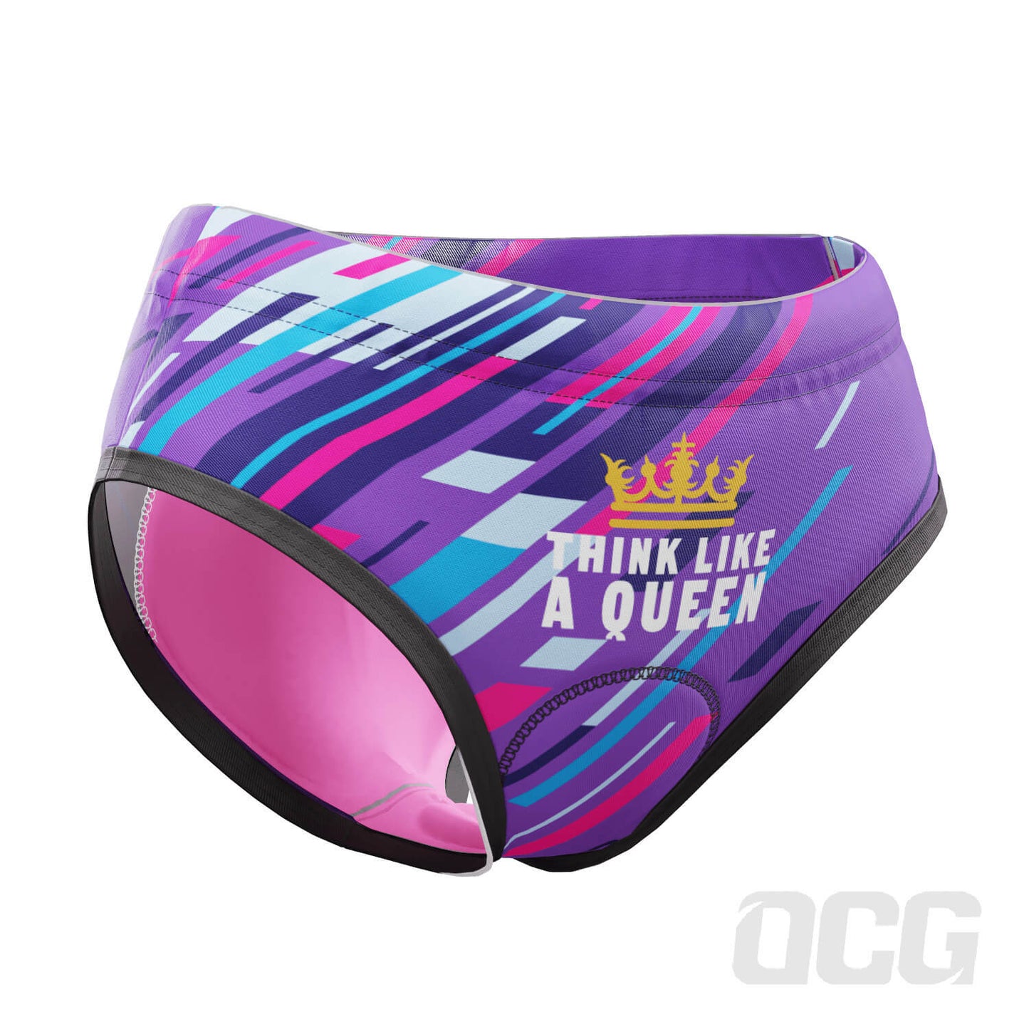 Women's Think Like a Queen Gel Padded Cycling Underwear-Briefs