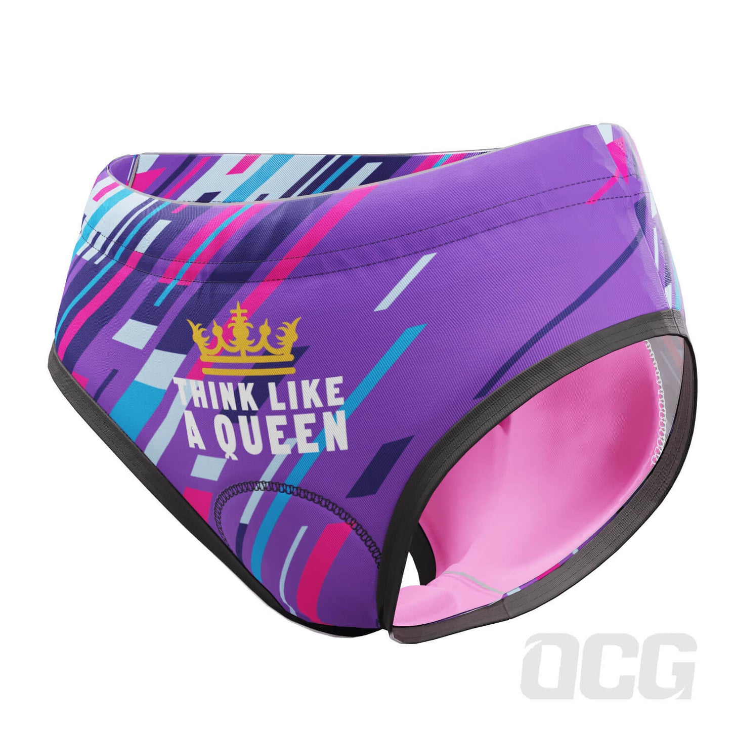 Women's Think Like a Queen Gel Padded Cycling Underwear-Briefs