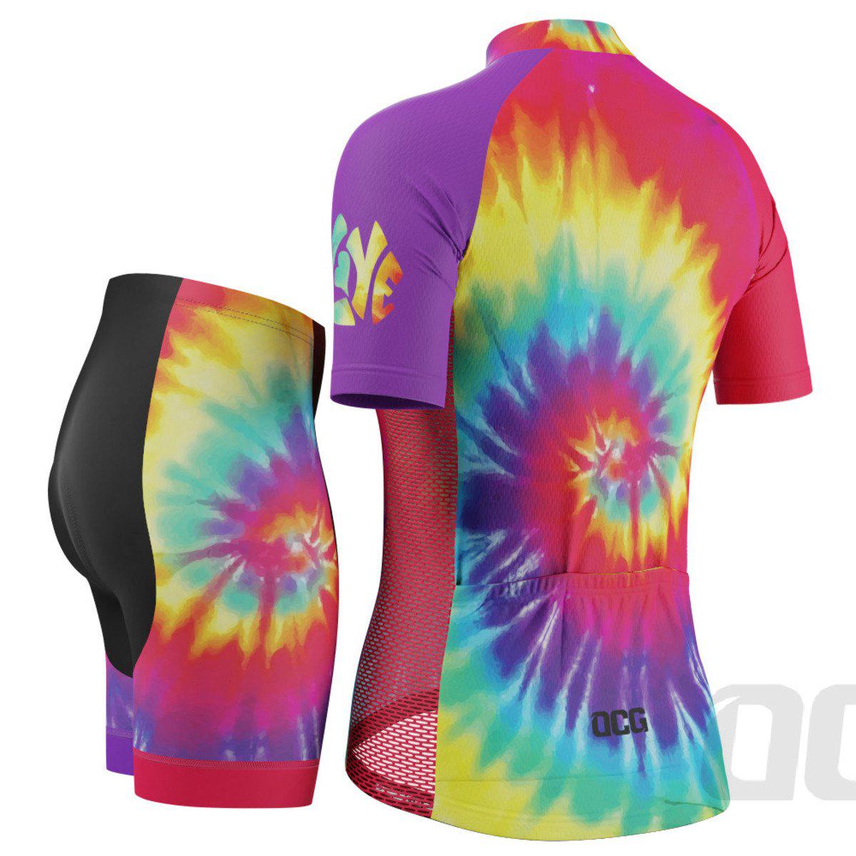 Women's Tie Dye 2 Piece Cycling Kit