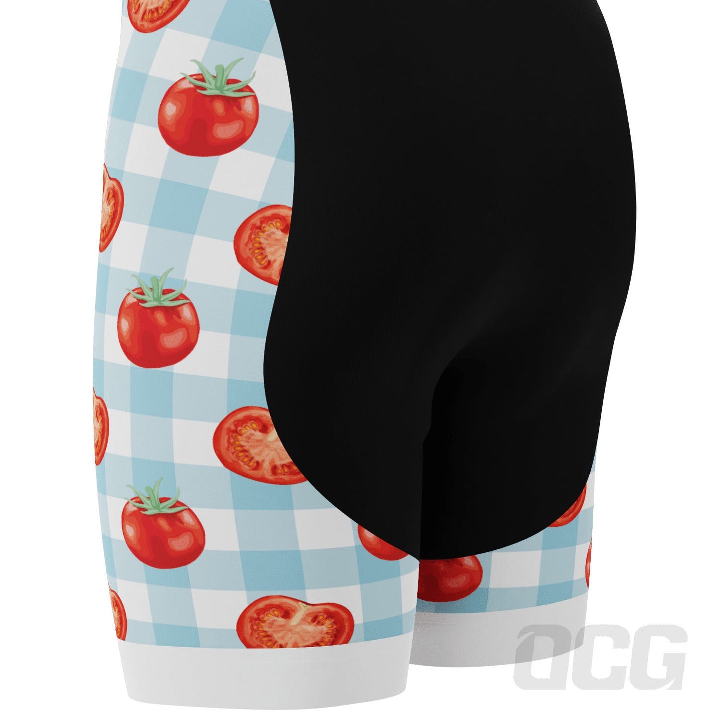 Men's Tomato Sauce Table Cloth Gel Padded Cycling Bib