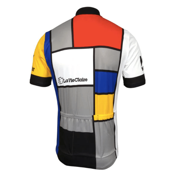 Men's Retro 1985 La Vie Claire Piet Mondrian Cycling Jersey