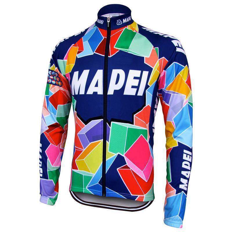 Men's Retro Mapei Long Sleeve Cycling Jersey