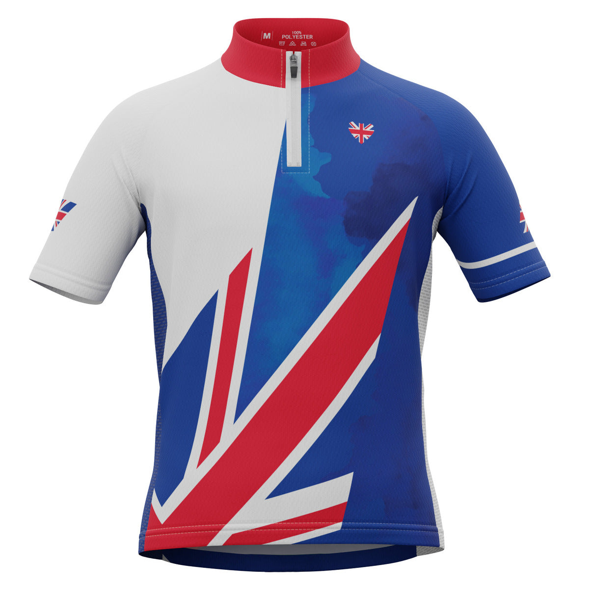 Kid's UK Badge Union Jack National Flag Short Sleeve Cycling Jersey
