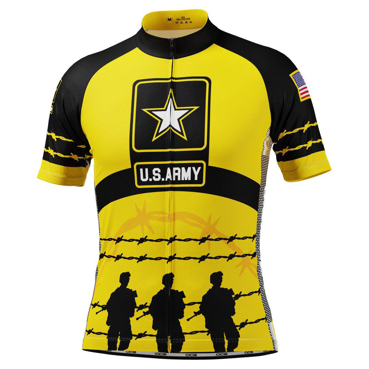 Men's USAF Army Troops Barbed Wire Short Sleeve Cycling Jersey