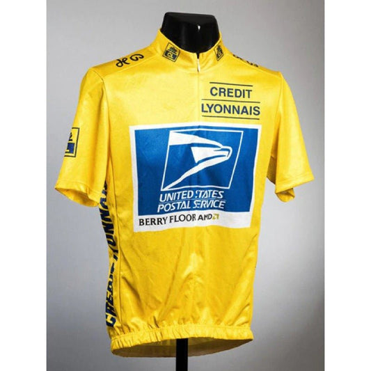 US Postal Service Yellow Tour de France Retro Cycling Jersey