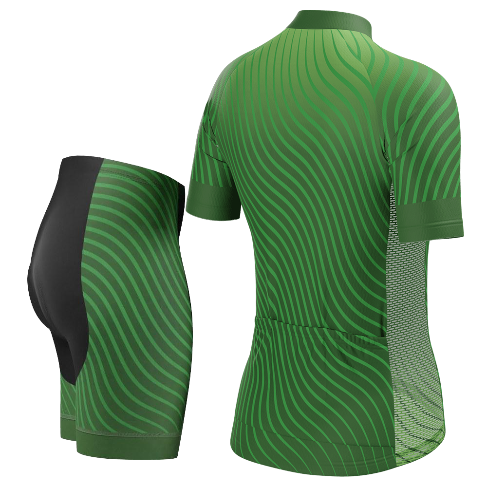 Women's Four Seasons Curvy Lines 2 Piece Cycling Kit