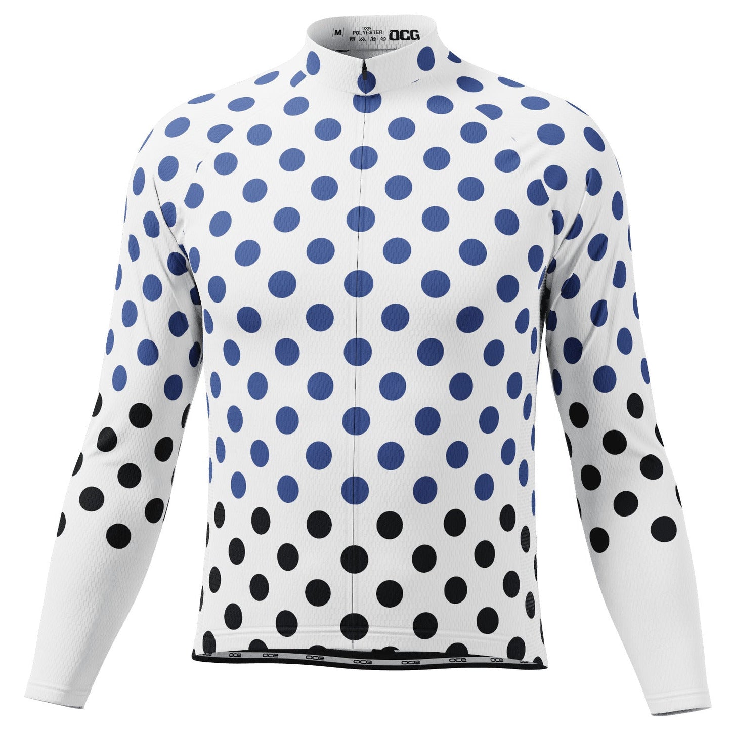 Men's Polka Dots Long Sleeve Cycling Jersey