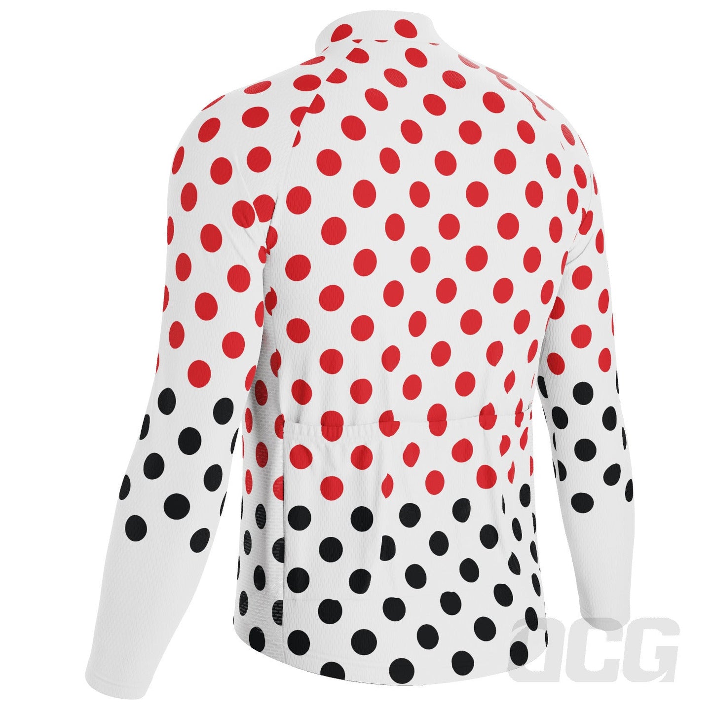 Men's Polka Dots Long Sleeve Cycling Jersey