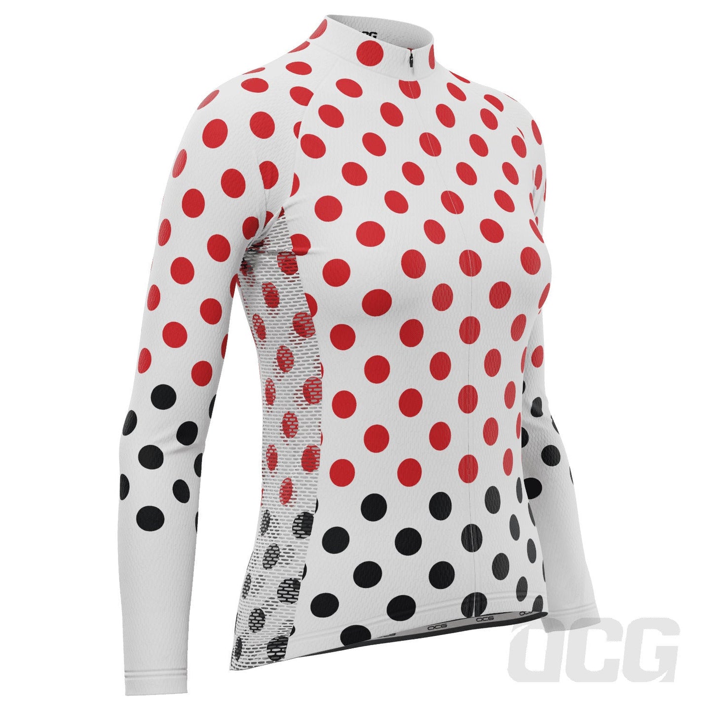 Women's Polka Dots Long Sleeve Cycling Jersey