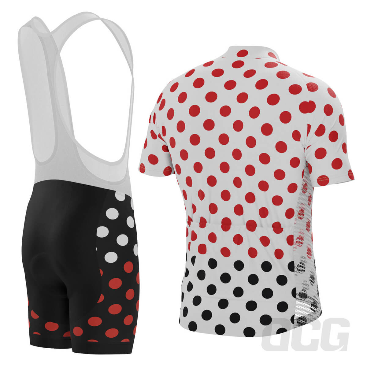 Men's Polka Dots 2 Piece Cycling Kit