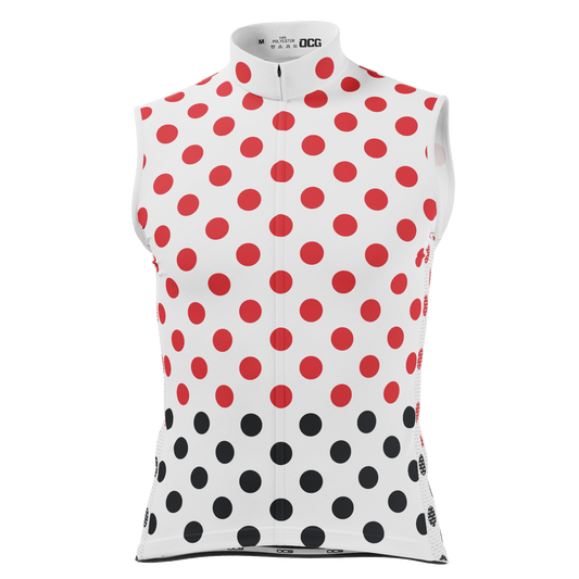 Men's Polka Dots Sleeveless Tech Cycling Jersey