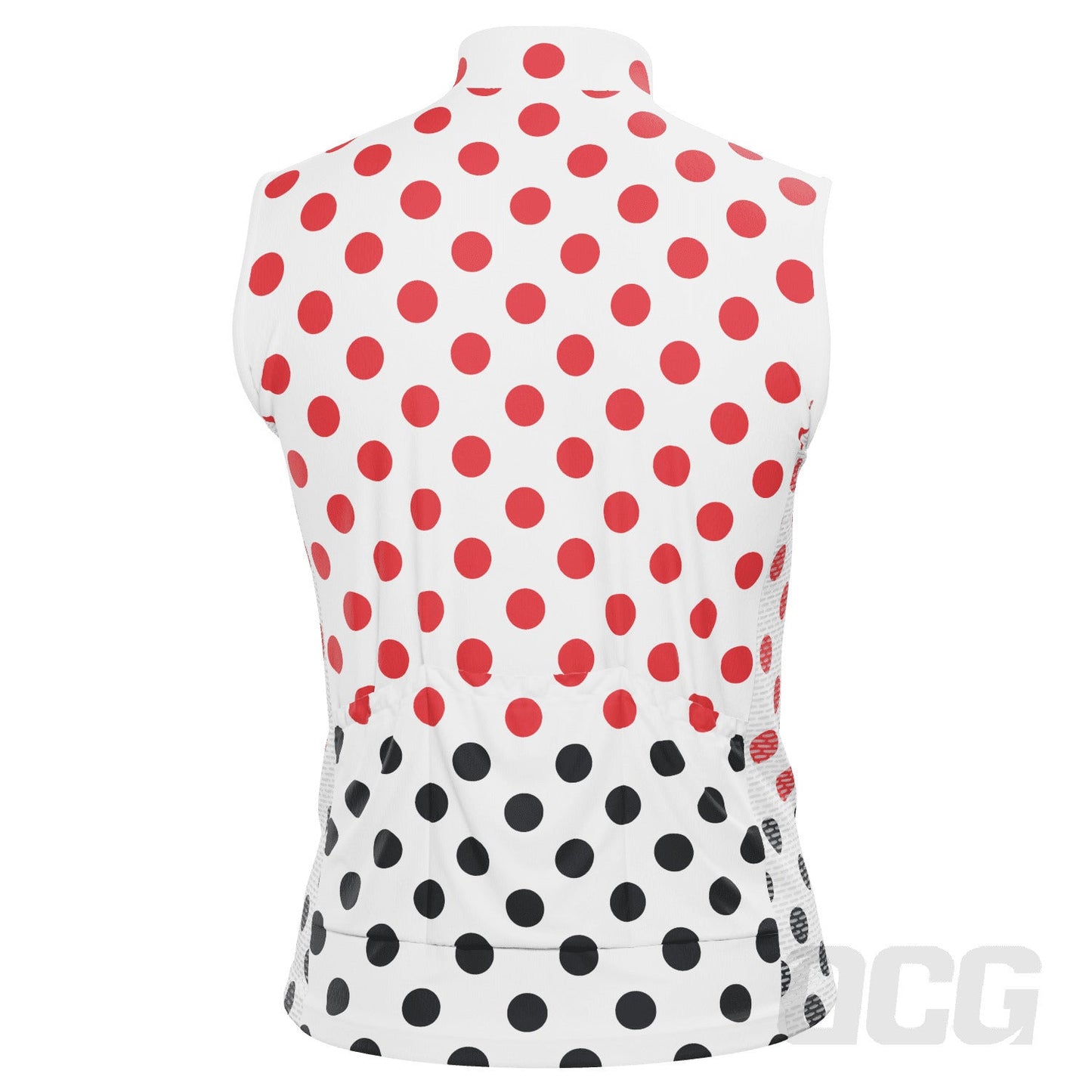 Men's Polka Dots Sleeveless Tech Cycling Jersey