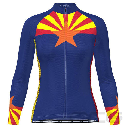 Women's Arizona US State Icon Long Sleeve Cycling Jersey