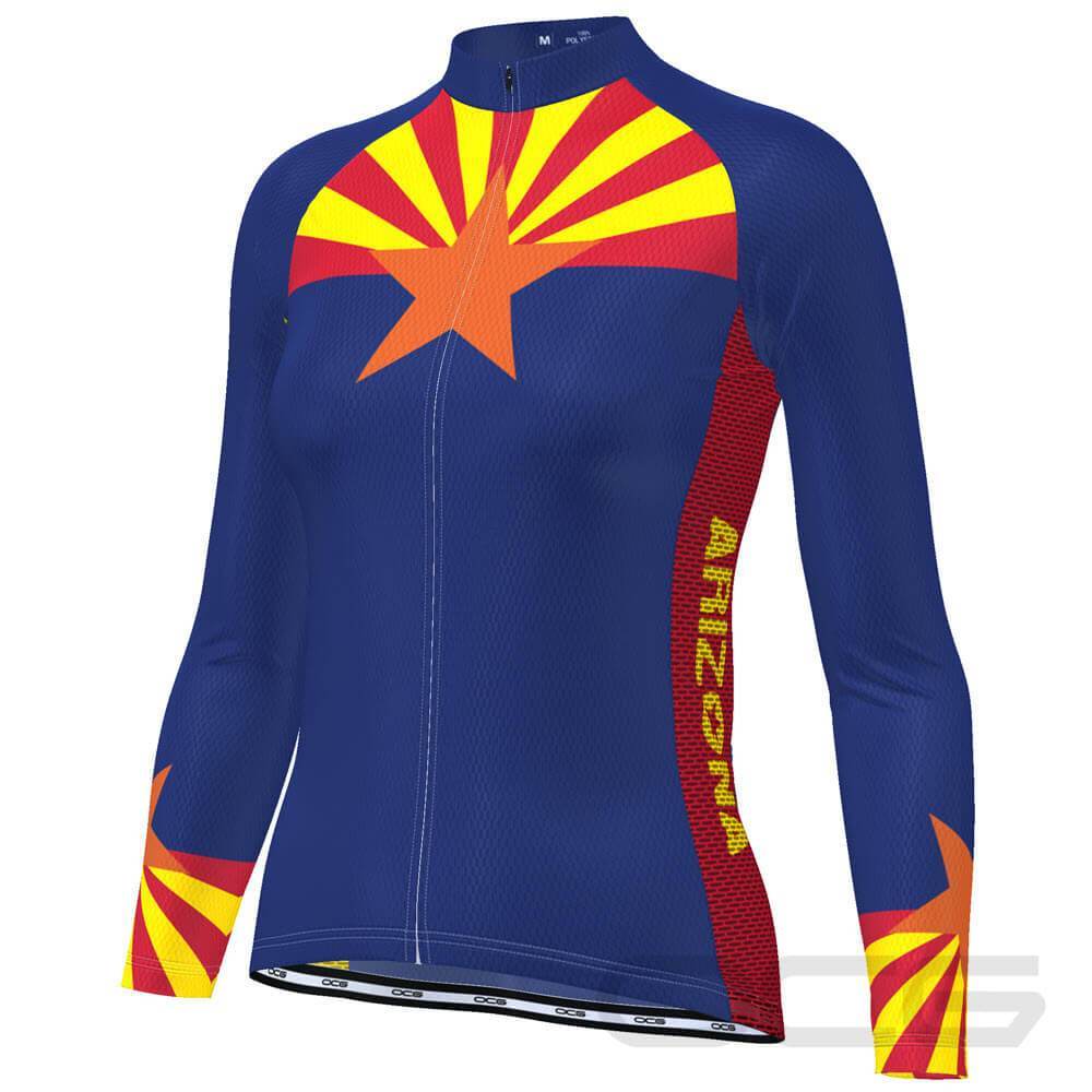 Women's Arizona US State Icon Long Sleeve Cycling Jersey