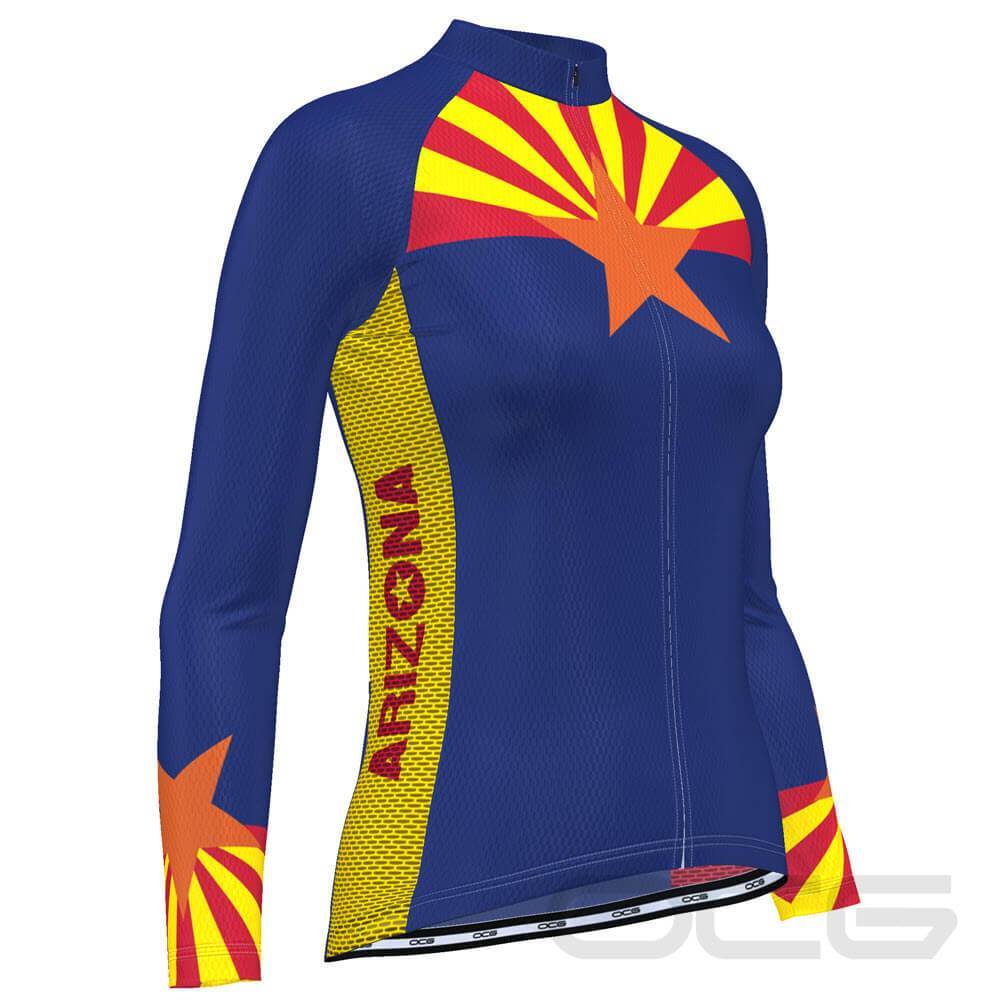 Women's Arizona US State Icon Long Sleeve Cycling Jersey