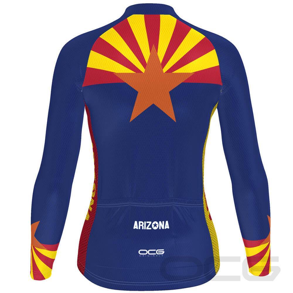 Women's Arizona US State Icon Long Sleeve Cycling Jersey