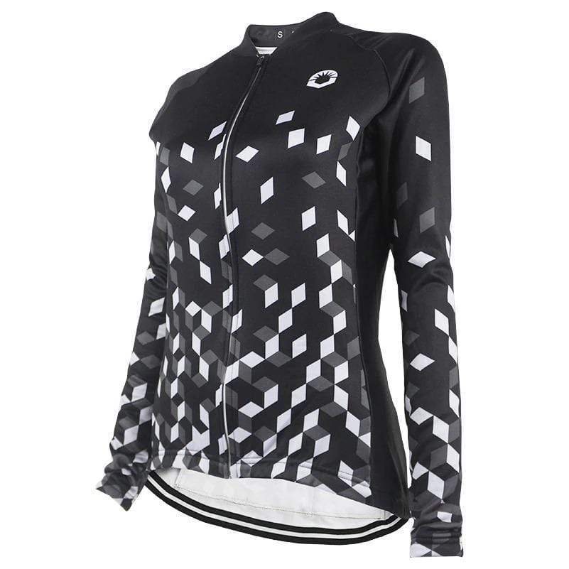 Women's Black Thermal Cycling Jersey