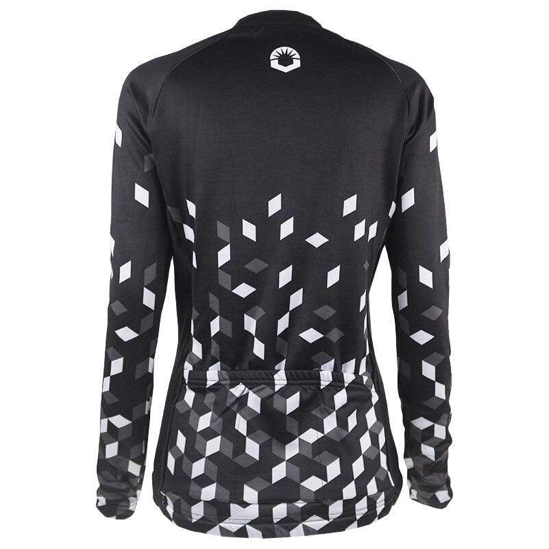 Women's Black Thermal Cycling Jersey