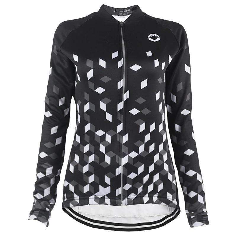 Women's Black Thermal Cycling Jersey