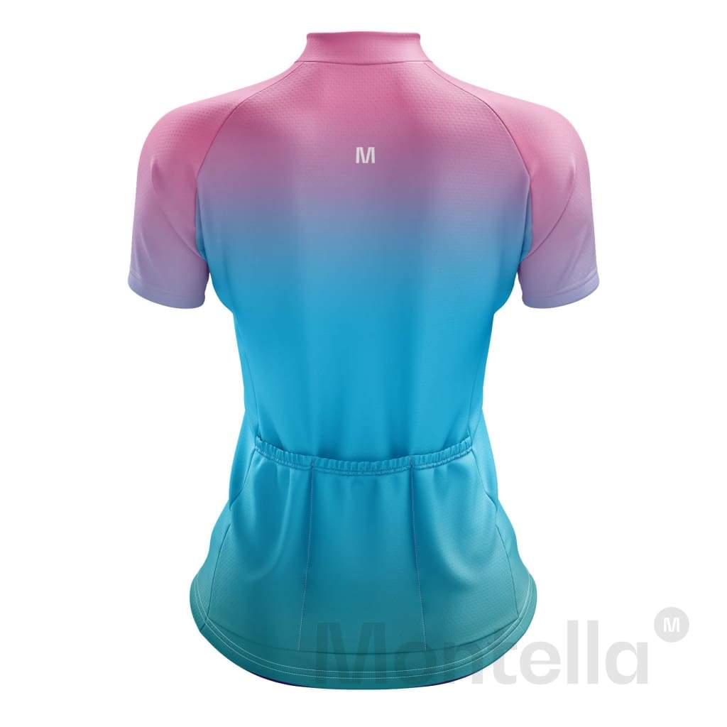 Women's Blue Gradient Cycling Jersey