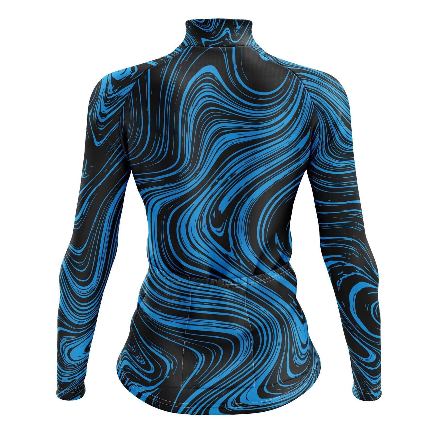 Women's Blue Spinet Long Sleeve Cycling Jersey