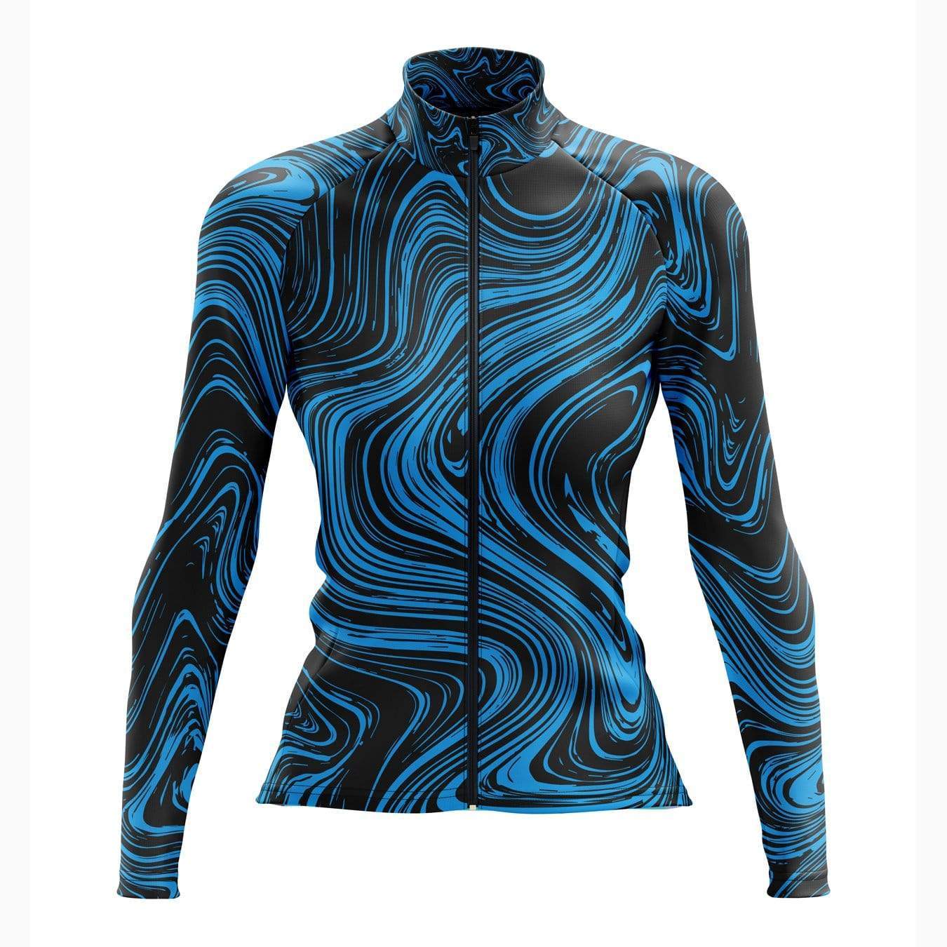 Women's Blue Spinet Long Sleeve Cycling Jersey