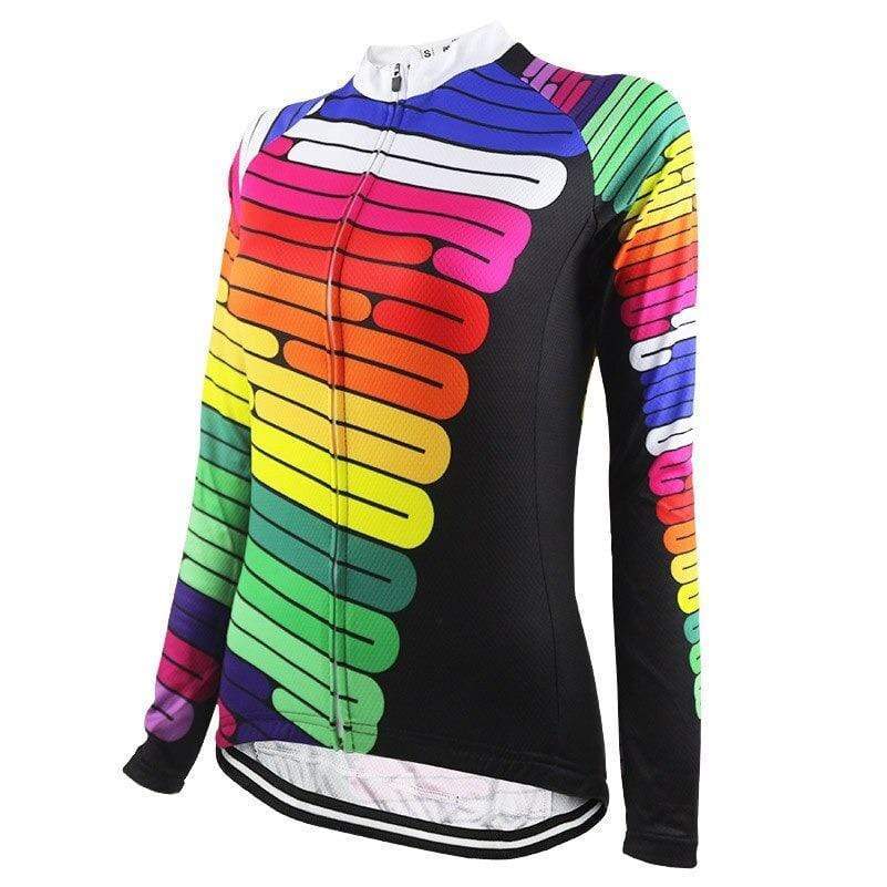 Women's Colorful Long Sleeve Cycling Jersey