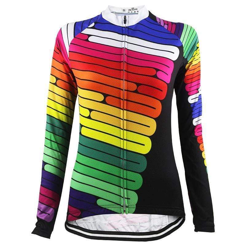 Women's Colorful Long Sleeve Cycling Jersey