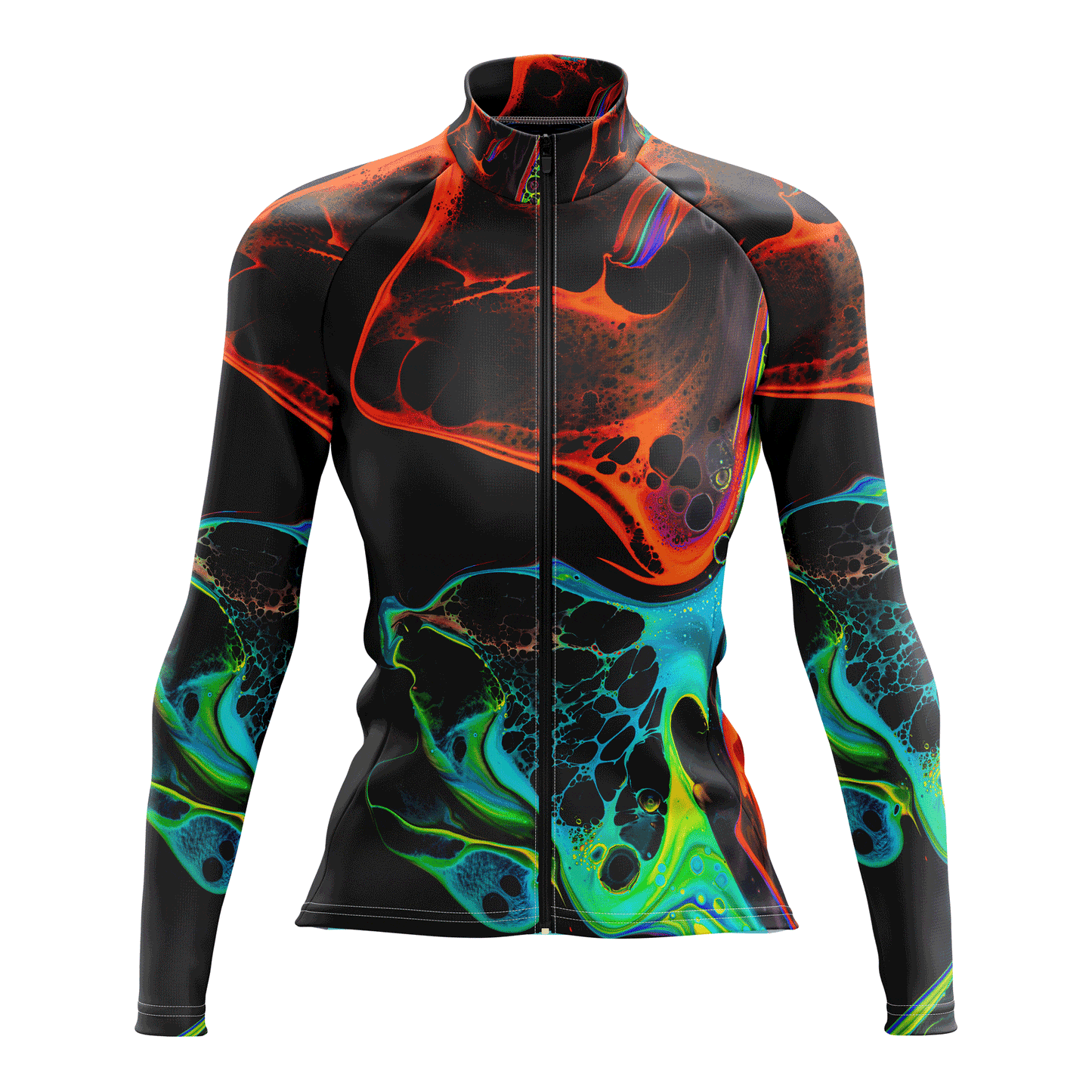 Women's Fire and Ocean Long Sleeve Cycling Jersey
