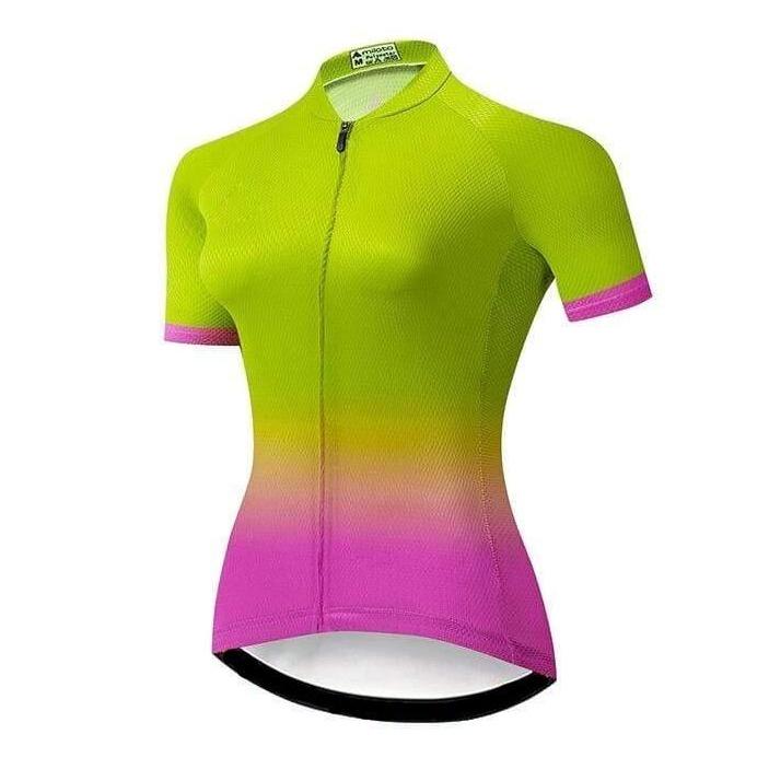 Women's Green Gradient Cycling Jersey or Shorts
