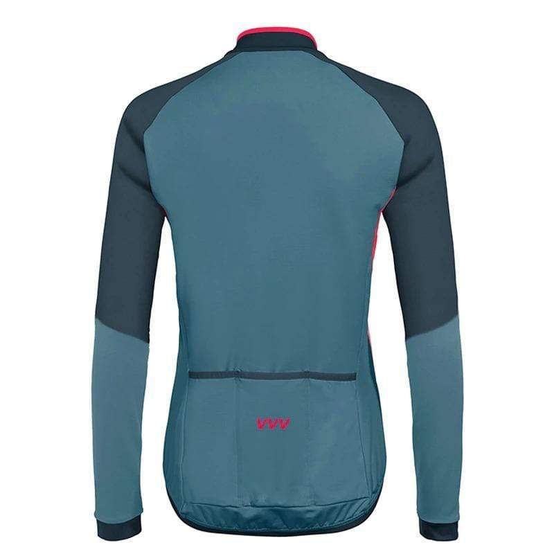 Women's Grey Style Long Sleeve Cycling Jersey