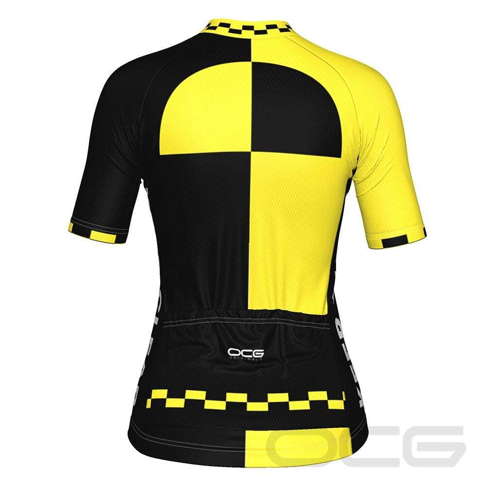 Women's High Viz Keep Clear Test Dummy Short Sleeve Cycling Jersey