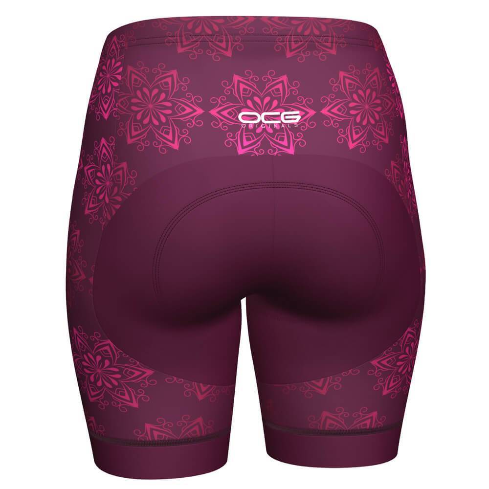Women's Mandala Gel Padded Cycling Shorts