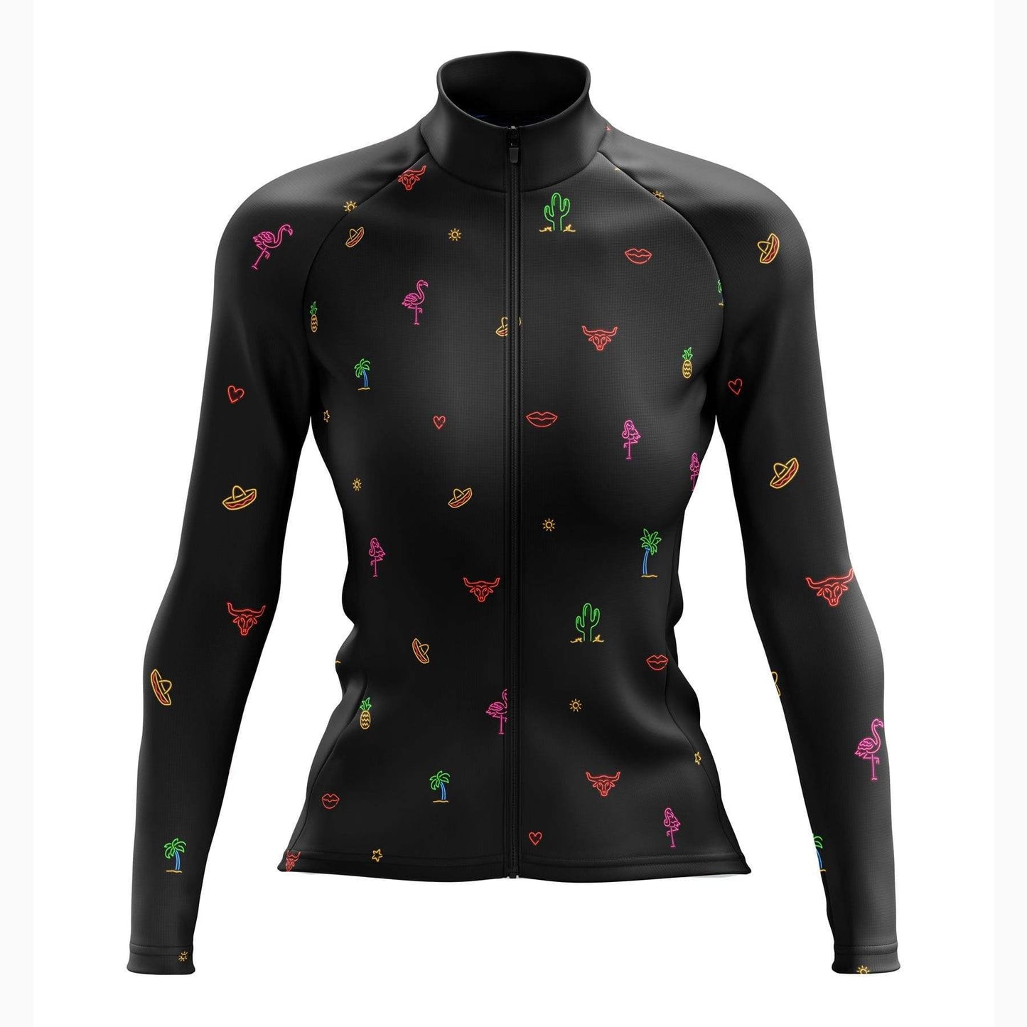 Women's Mexican Theme Long Sleeve Cycling Jersey