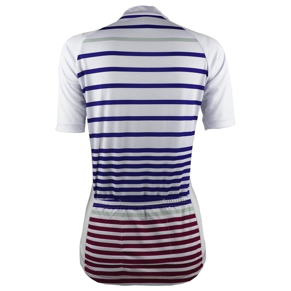 Women's Navy Stripes Cycling Jersey