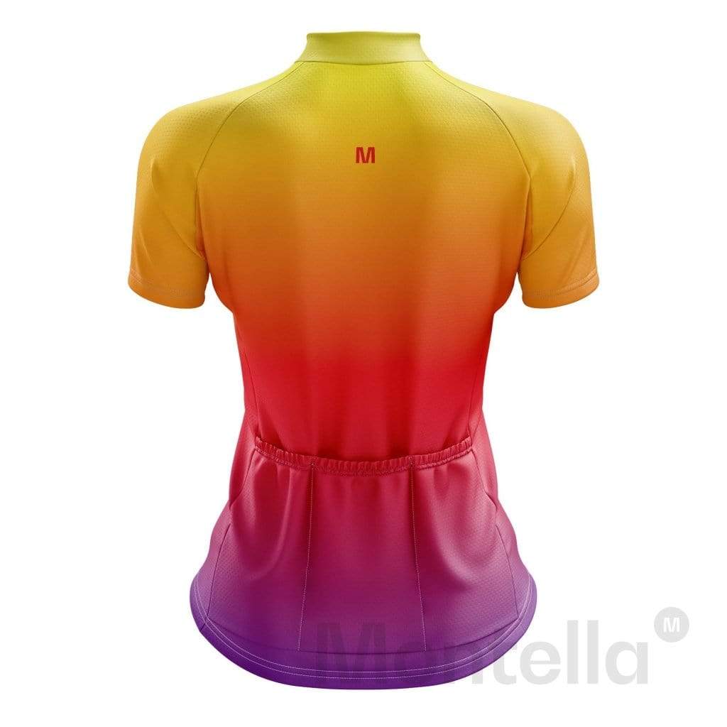 Women's Orange Gradient Cycling Jersey
