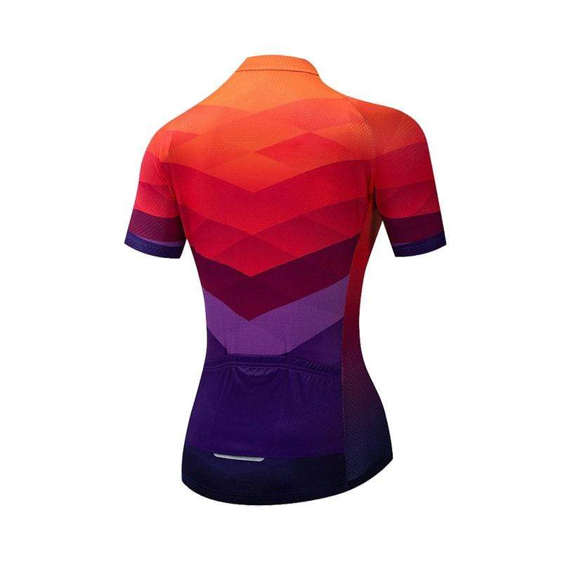 Women's Orange Pattern Cycling Jersey or Shorts