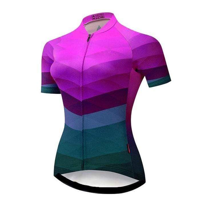 Women's Orange Patterns Cycling Jersey