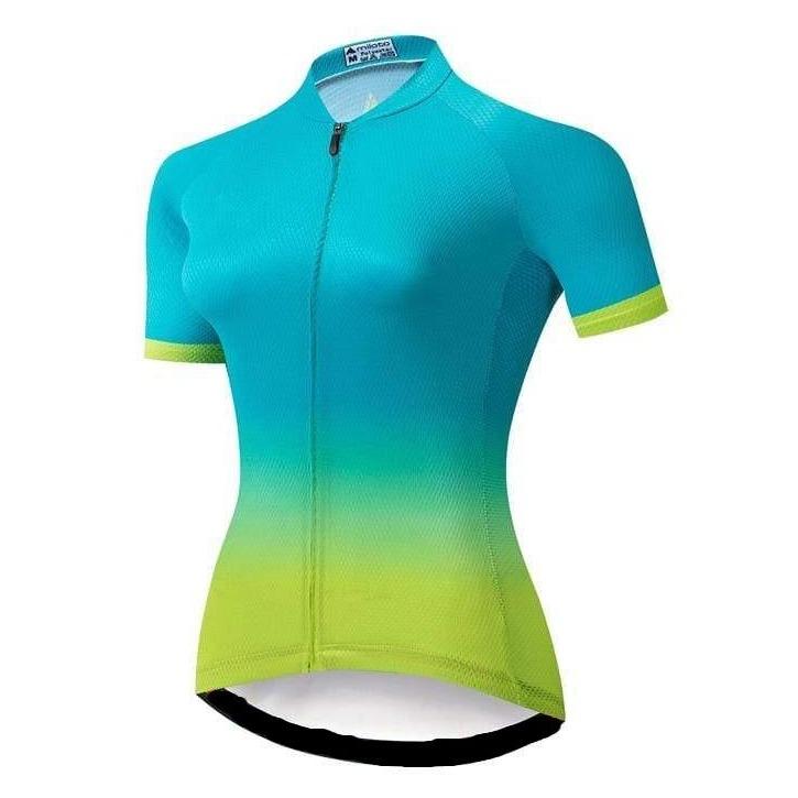 Women's Pink Gradient Cycling Jersey