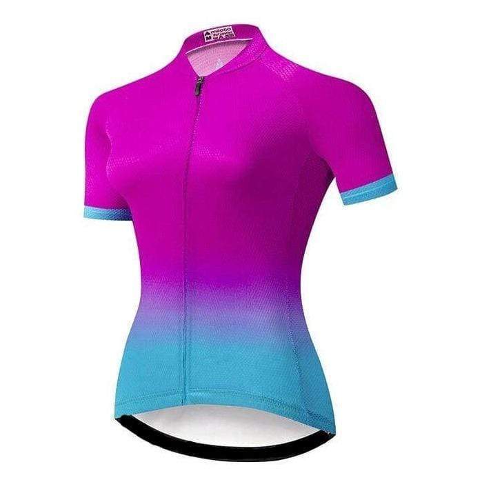 Women's Pink Gradient Cycling Jersey