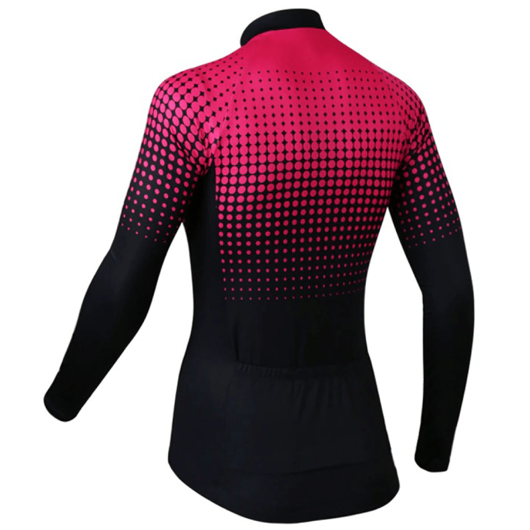 Women's Pink Gradient Long Sleeve Jersey
