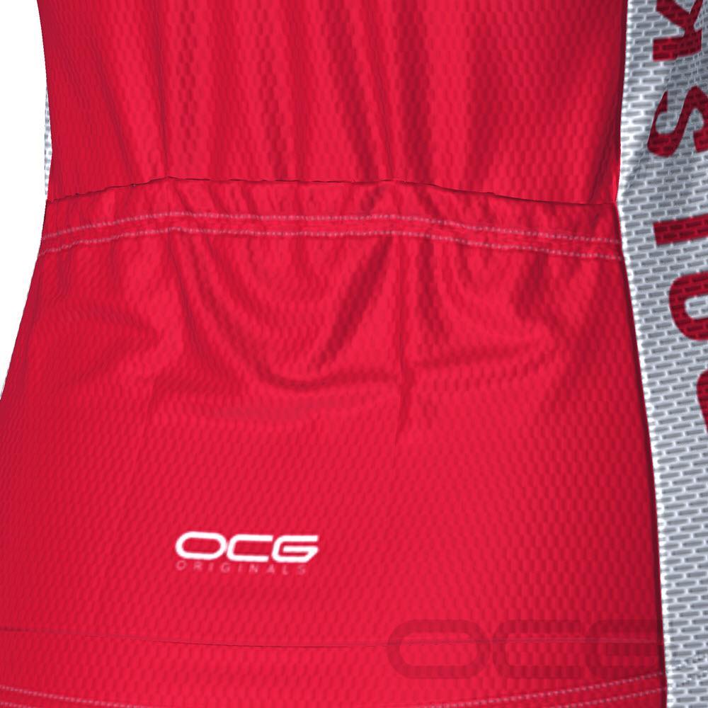 Women's Poland Polska National Flag Short Sleeve Cycling Jersey