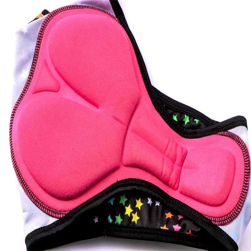 Women's Rainbow Star Gel Padded Cycling Underwear-Briefs