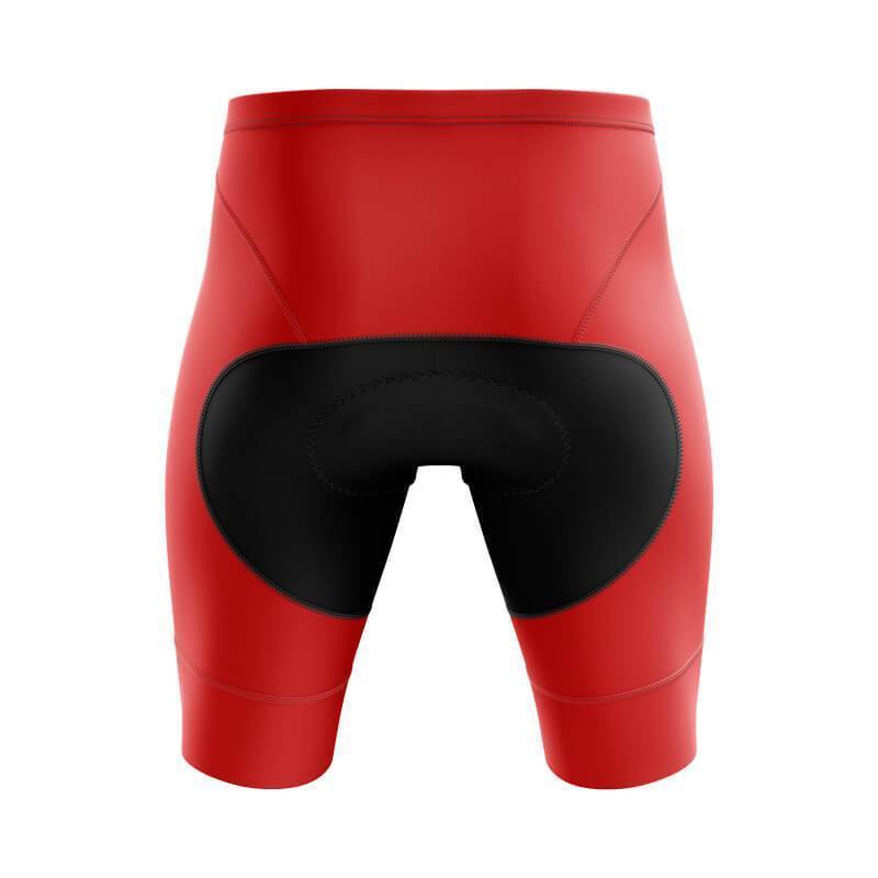 Women's Red Padded Cycling Shorts