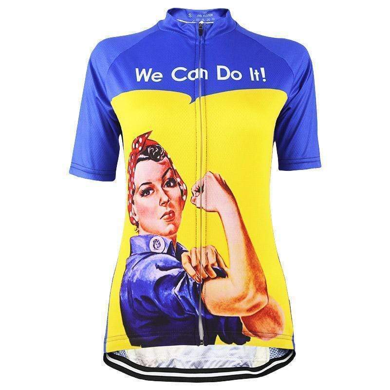 Women's Retro Rosie the Riveter Cycling Jersey